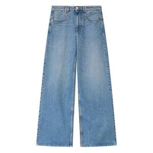 ISABEL MARANT Women's High-Waisted Tapered Trousers Women CLEAR BLUE Pants